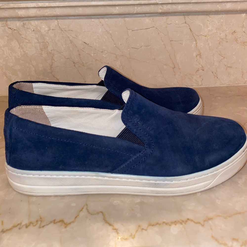 SOLD Prada Sport Navy Suede Slide Sneaker